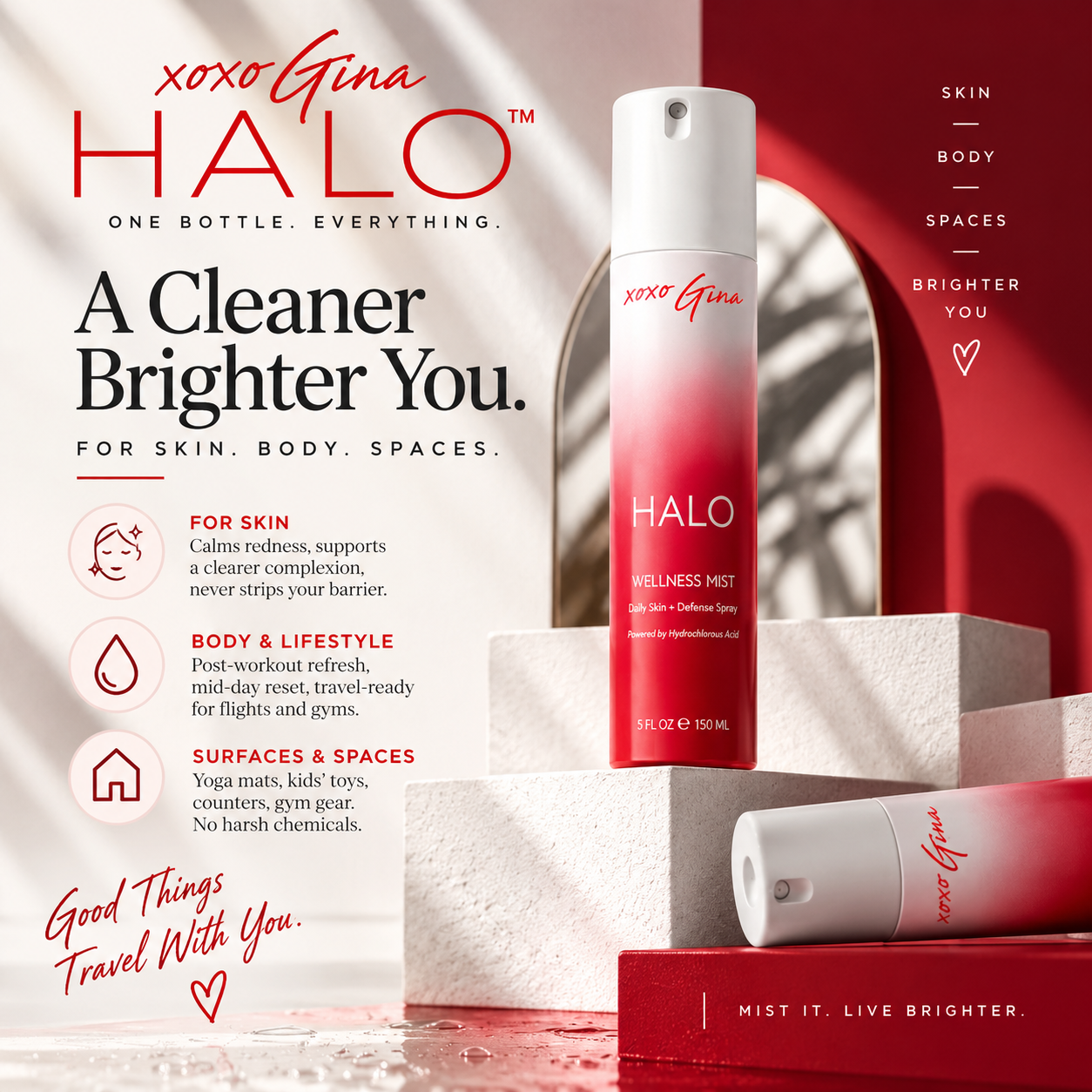Xoxo Gina HALO Wellness Mist for skin, body and spaces