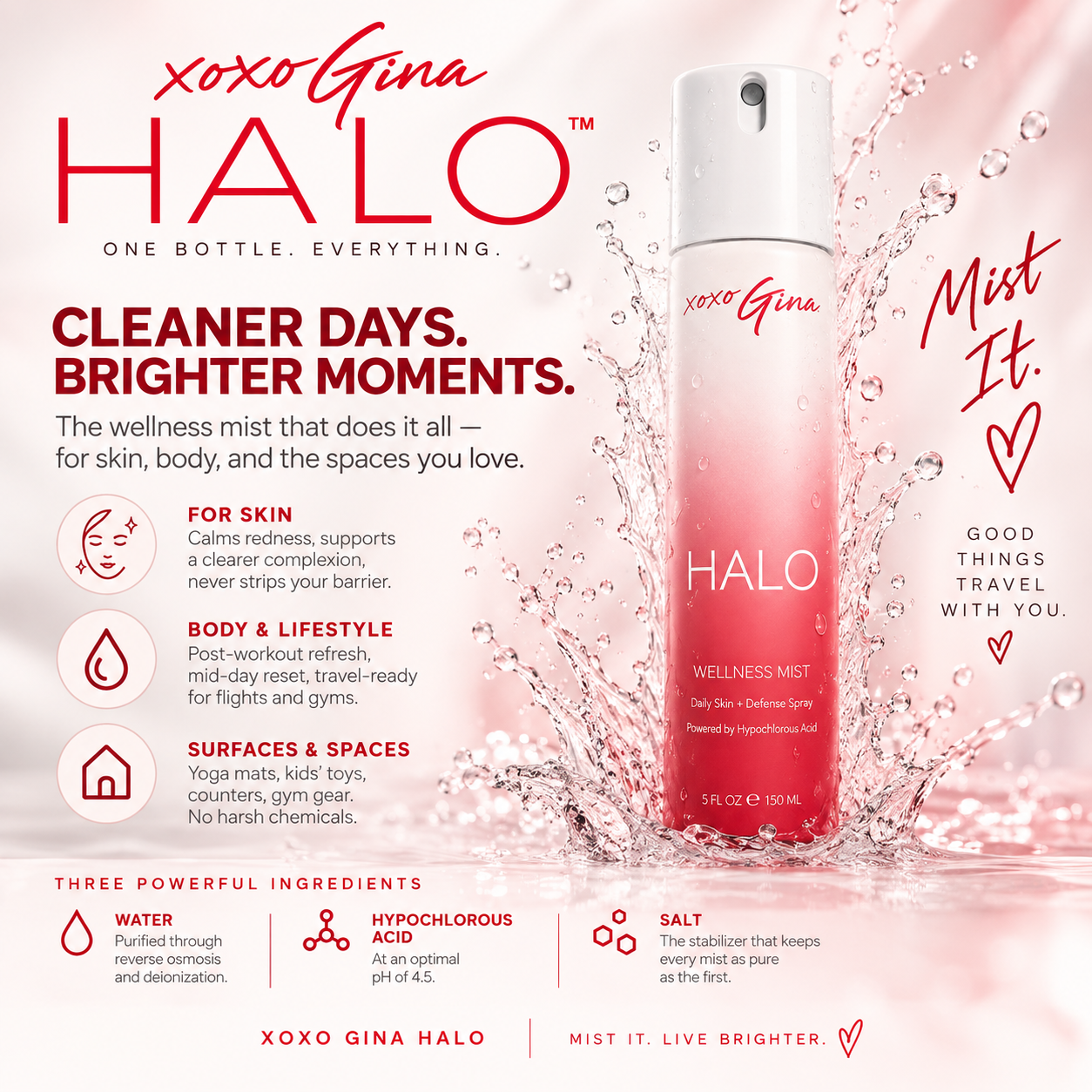 Xoxo Gina HALO — Cleaner days, brighter moments